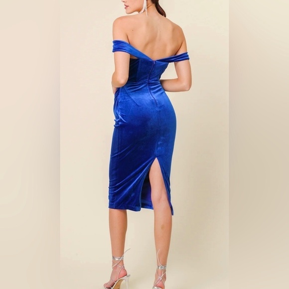 NWT Line and Dot Du Jour Evening Dress Sapphire Blue Women Small - Picture 5 of 11